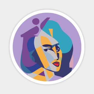 Sally - Cubism Portrait Magnet